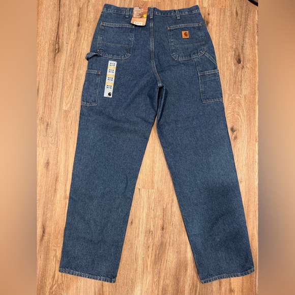 NWT Carhartt Double Knee Denim Jeans Mens 38 x 36 Dungaree Fit - Picture 6 of 8